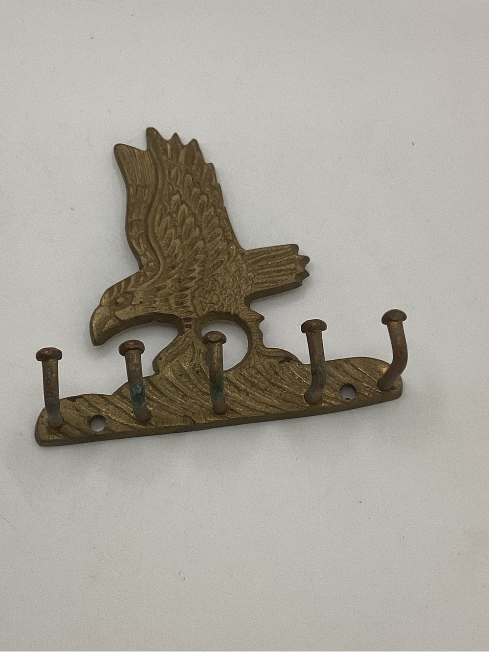 Brass-Tone Eagle Wall Hook Rack - key holder